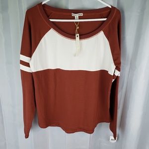 NWT Moral Fiber Varsity Style Top Sz XL